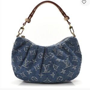 Louis Vuitton Monogram Denim Pochette Valley Blue